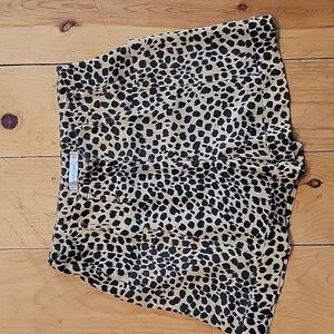 MINKPINK xs tan and black animal print dressy short shorts